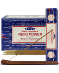 Satya Nag Champa Reiki Power 180 grams. 12 boxes x 15 g per box. Premium Handrolled Incense sticks.