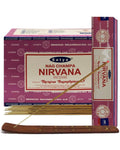Satya Nag Champa Nirvana 180 grams. 12 boxes x 15 g per box. Premium Handrolled Incense sticks.