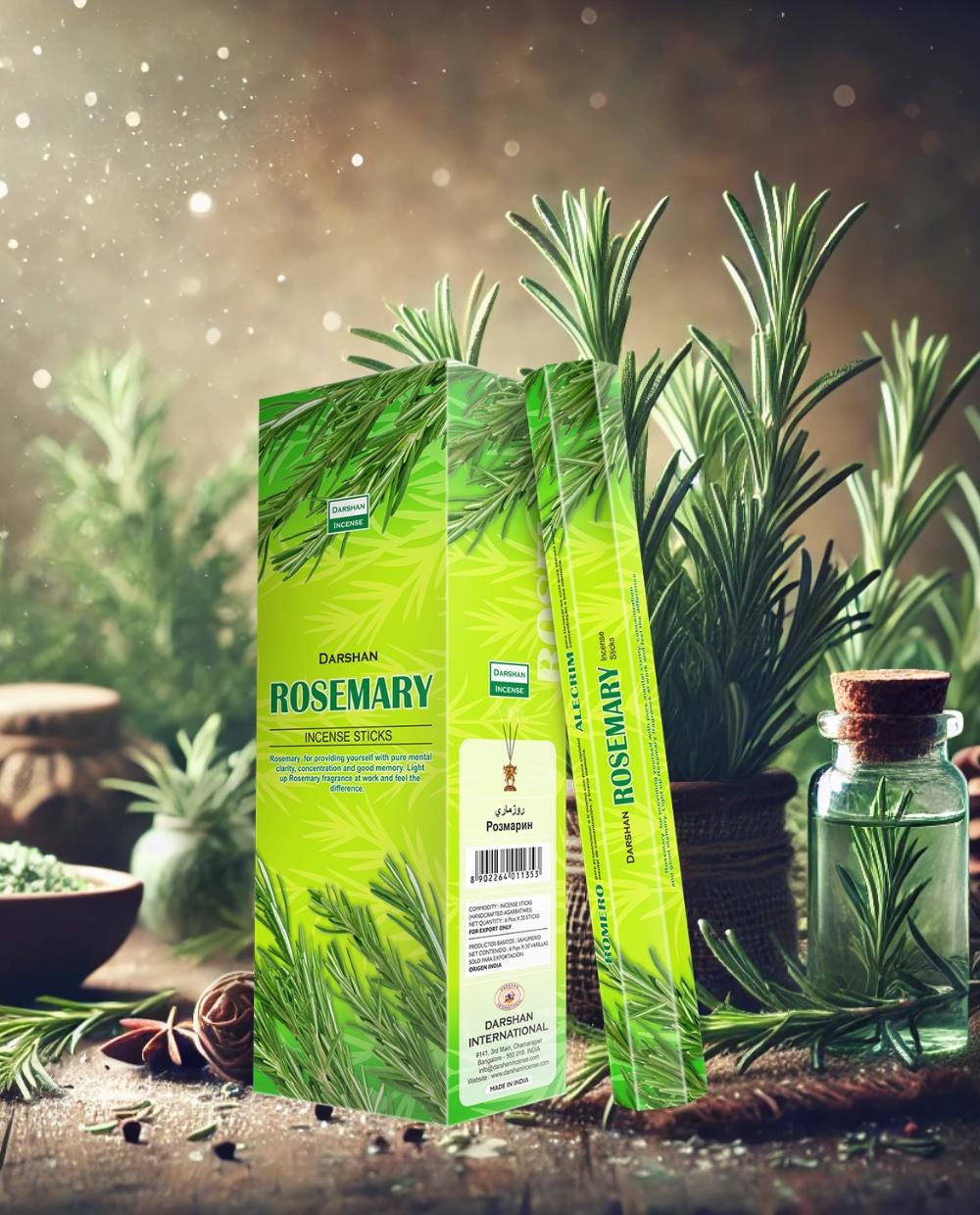 Rosemary Incense Sticks. 120 sticks. Natural hand made incense sticks