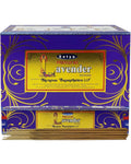 Satya Nag Champa Natural Lavender 180 grams. 12 boxes x 15 g per box. Premium Handrolled Incense sticks.